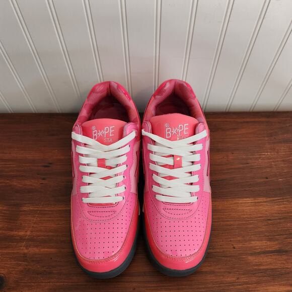 BRAND NEW - DISCONTINUED- A Bathing Ape Bape Road Sta patent leather pink (AA15) - Picture 5 of 12